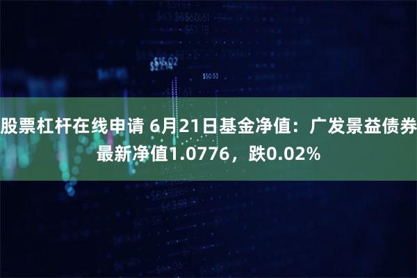 股票杠杆在线申请 6月21日基金净值：广发景益债券最新净值1.0776，跌0.02%