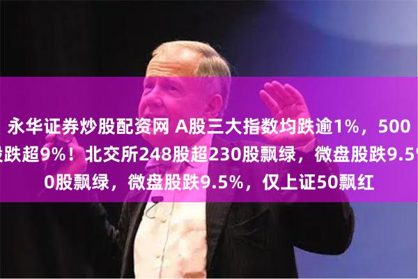 永华证券炒股配资网 A股三大指数均跌逾1%，5000股下跌，1100股跌超9%！北交所248股超230股飘绿，微盘股跌9.5%，仅上证50飘红