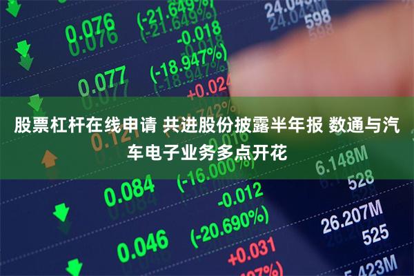 股票杠杆在线申请 共进股份披露半年报 数通与汽车电子业务多点开花