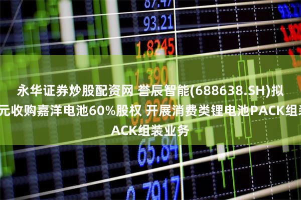 永华证券炒股配资网 誉辰智能(688638.SH)拟1.5亿元收购嘉洋电池60%股权 开展消费类锂电池PACK组装业务