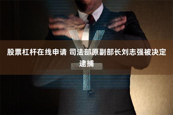 股票杠杆在线申请 司法部原副部长刘志强被决定逮捕