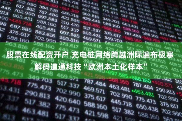 股票在线配资开户 充电桩网络跨越洲际遍布极寒 解码道通科技“欧洲本土化样本”