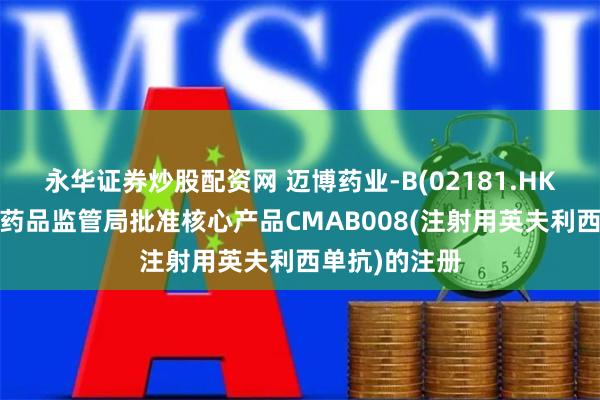 永华证券炒股配资网 迈博药业-B(02181.HK)：巴基斯坦药品监管局批准核心产品CMAB008(注射用英夫利西单抗)的注册